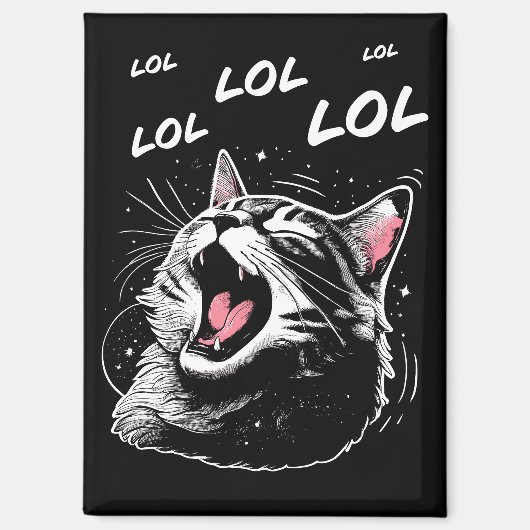 LOL Lachende Kat Magneet (Voorkant)