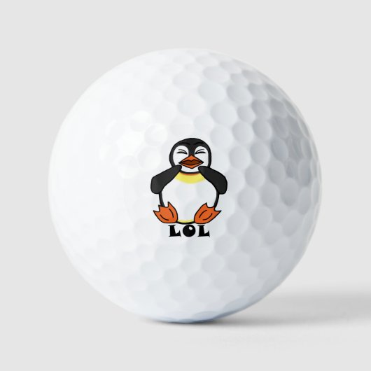 LOL Lachpinguïn Golfballen (Voorkant)