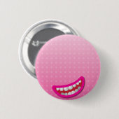 LOL lacht met tanden schattig! Ronde Button 5,7 Cm (Voorkant /achterkant)
