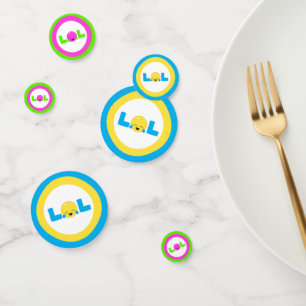 LOL lacht uit luide kleurrijke Emoji Confetti