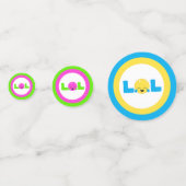 LOL lacht uit luide kleurrijke Emoji Confetti (Voorkanten)