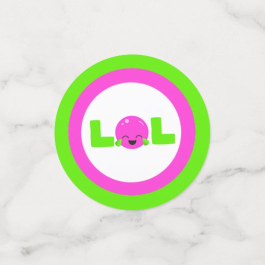 LOL lacht uit luide kleurrijke Emoji Confetti (Kleine voorkant)