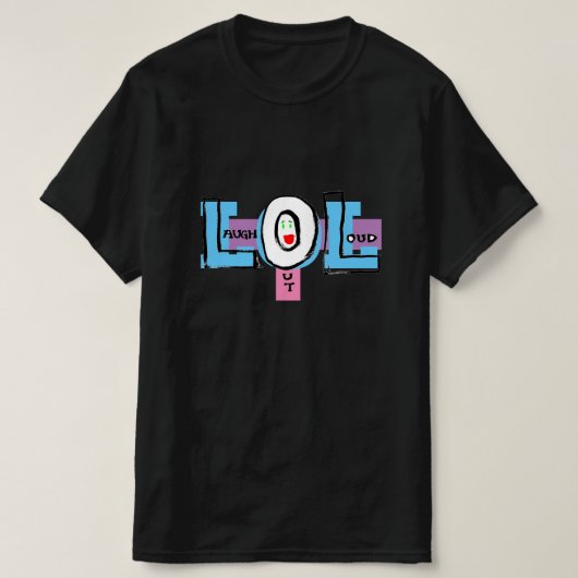 LOL Laugh Out Loud Doodle T-Shirt (Design voorkant)