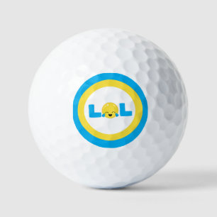 LOL Laugh Out Loud Emoji Blue Yellow Golfballen