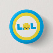 LOL Laugh Out Loud Emoji Ronde Button 3,2 Cm (Voorkant)