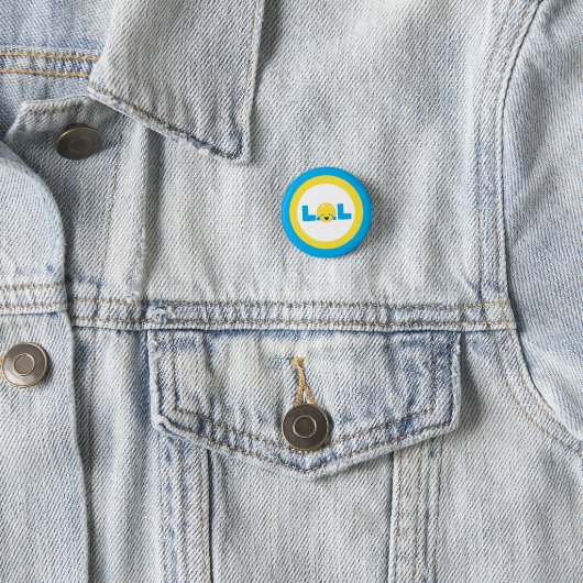 LOL Laugh Out Loud Emoji Ronde Button 3,2 Cm (In situ)