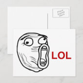LOL Laugh Out Loud Rage Face Meme Briefkaart (Voorkant / Achterkant)