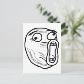 LOL Laugh Out Loud Rage Face Meme Briefkaart (Staand voorkant)