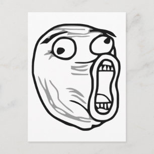 LOL Laugh Out Loud Rage Face Meme Briefkaart