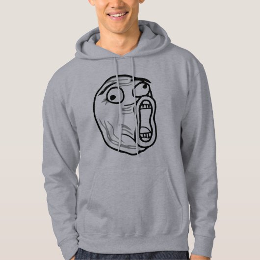 LOL Laugh Out Loud Rage Face Meme Hoodie (Voorkant)
