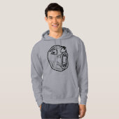 LOL Laugh Out Loud Rage Face Meme Hoodie (Voorkant volledig)