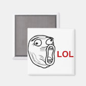LOL Laugh Out Loud Rage Face Meme Magneet (Voorkant / Achterkant)