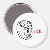 LOL Laugh Out Loud Rage Face Meme Magneet (Voorkant / Achterkant)