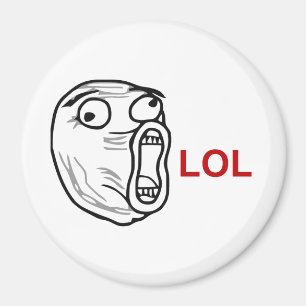 LOL Laugh Out Loud Rage Face Meme Magneet