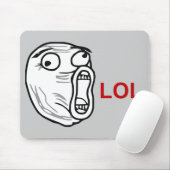 LOL Laugh Out Loud Rage Face Meme Muismat (Met muis)