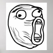 LOL Laugh Out Loud Rage Face Meme Poster (Voorkant)