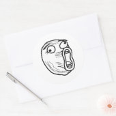 LOL Laugh Out Loud Rage Face Meme Ronde Sticker (Envelop)