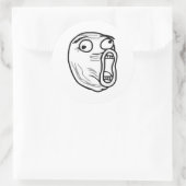 LOL Laugh Out Loud Rage Face Meme Ronde Sticker (Tas)