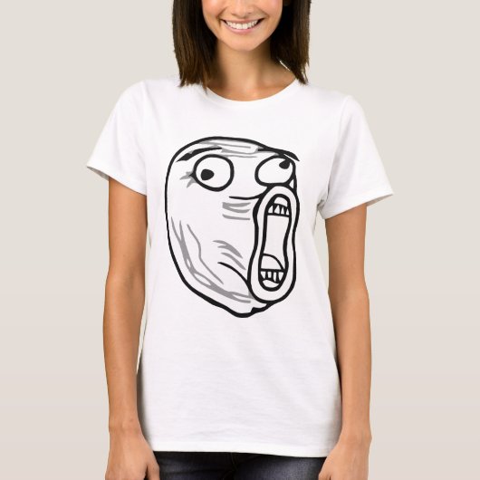 LOL Laugh Out Loud Rage Face Meme T-shirt (Voorkant)