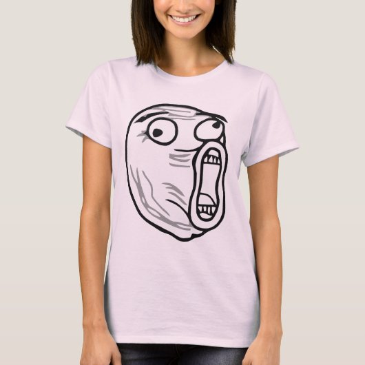 LOL Laugh Out Loud Rage Face Meme T-shirt (Voorkant)