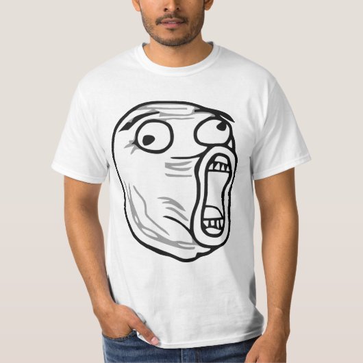 LOL Laugh Out Loud Rage Face Meme T-shirt (Voorkant)