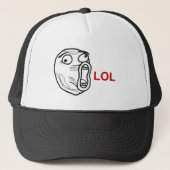 LOL Laugh Out Loud Rage Face Meme Trucker Pet (Voorkant)