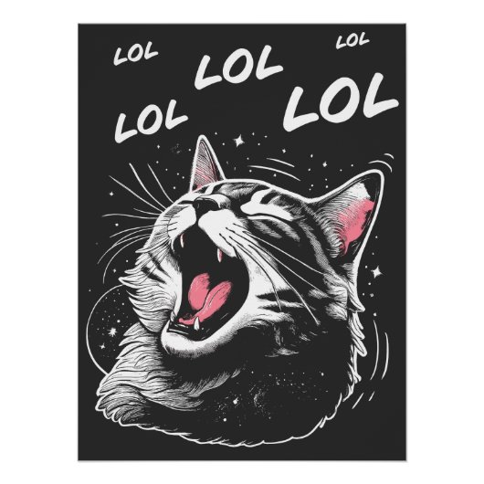 LOL Laughing Cat Perfect Poster (Voorkant)