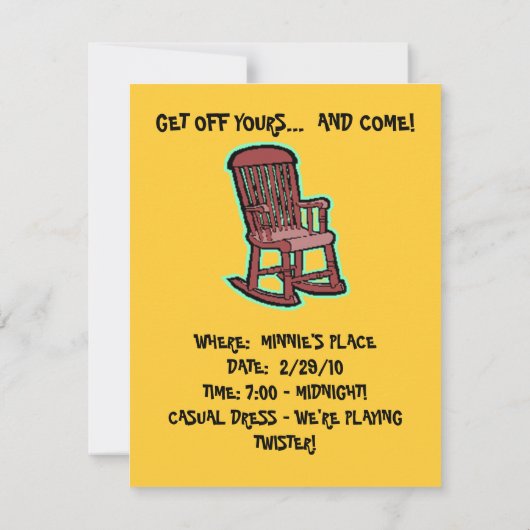 LOL LAUGHY INVITATION FUN & EZ2 CUSTOMIZE! KAART (Achterkant)