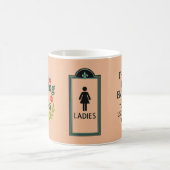 LOL Leaks Ladies Room Emergency Exit Funny Mug Koffiemok (Center)