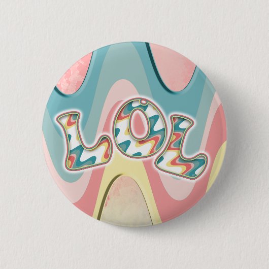 lol ~ lichtgolven ronde button 5,7 cm (Voorkant)