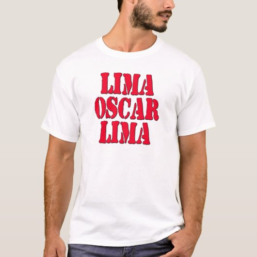 LOL Lima Oscar Lima Laugh Loud T-shirt (Voorkant)