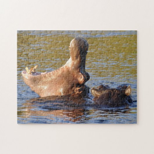LOL. Nijlpaard Gaapt. Legpuzzel (Horizontaal)
