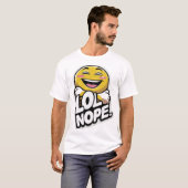 LOL Nope - Lachende Emoji Attitude Sticker T-shirt (Voorkant volledig)