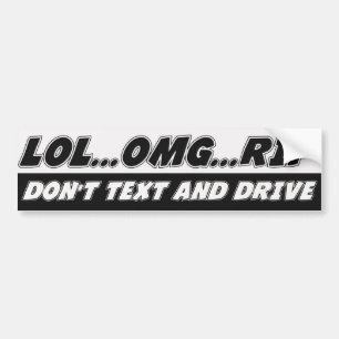 LOL... OMG... RIP geen tekst en station Bumpersticker