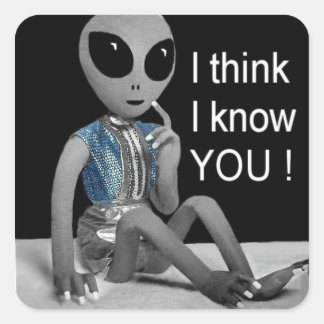 LOL - Op geadresseerde post of naast een afbeeldin Vierkante Sticker