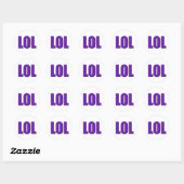 LOL paars Ronde Sticker (Vel)