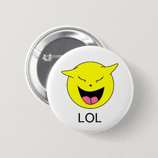 LOL RONDE BUTTON 5,7 CM (Voorkant /achterkant)