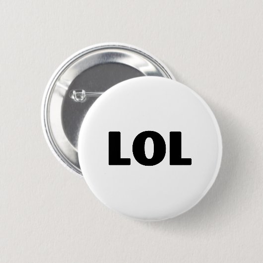 LOL RONDE BUTTON 5,7 CM (Voorkant /achterkant)
