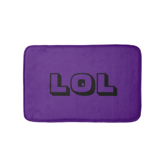 LOL Royal Paars and Black Cute & Funny Bath Mat