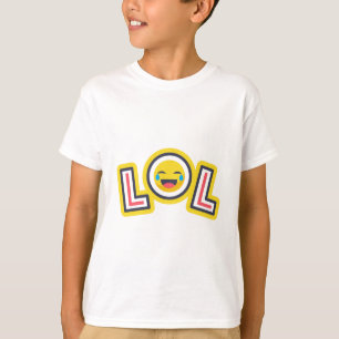 LOL Smiley Emoji Boys T-shirt - Leuk Lach Hardop