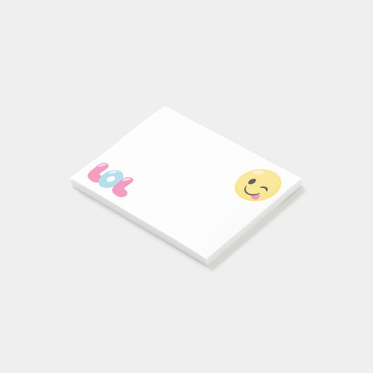 Lol Tongue vertrekt Emoji Post Post-it® Notes (Schuin)
