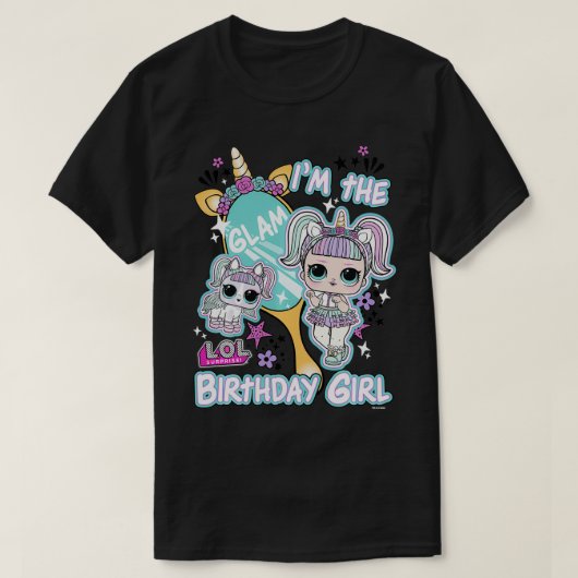 LOL Verrassend dat ik het meisje ben van de Glam. T-shirt (Design voorkant)