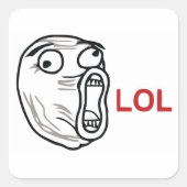 LOL VIERKANTE STICKER (Voorkant)