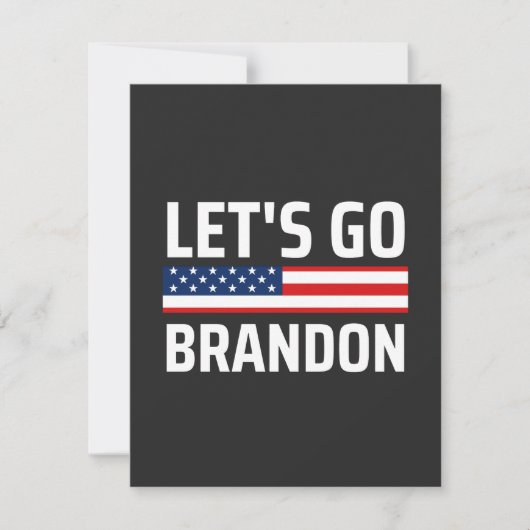 lol voor brandon chant joe biden , grappige slange bedankkaart (Voorkant)