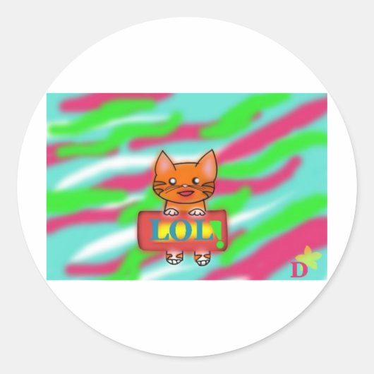 LOL Warriorcats Ronde Sticker (Voorkant)