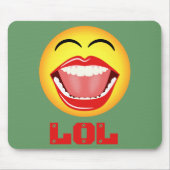 LOL Yellow Face Fun Mousepad Mousemat Muismat (Voorkant)
