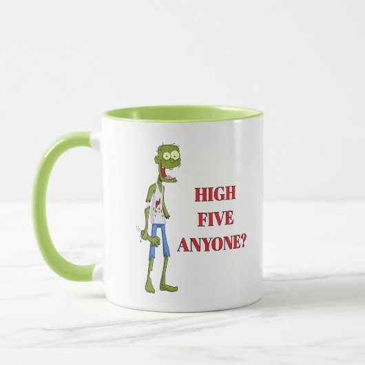 LOL! ☕ Zombie Mug – High Five Anyone? Mok (Links)