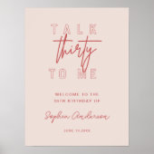 LOLA 30th Birthday, praat over 30 bij mij welkom Poster (Voorkant)