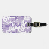 Lola '96-rasterpatroon bagagelabel (Voorkant horizontaal)