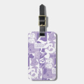 Lola '96-rasterpatroon bagagelabel (Voorkant verticaal)